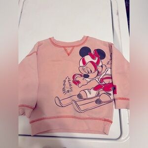Disney Minnie Mouse Girls Winter Pink Sweatshirt